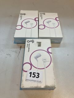 3 X GOJI IN-EAR HEADPHONES