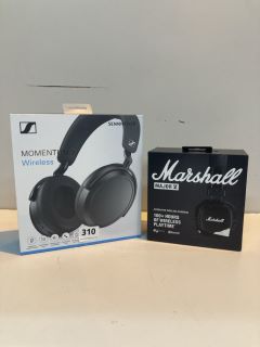 MARSHALL MAJOR V HEADPHONES & SENNHEISER MOMENTUM 4 WIRELESS HEADPHONES