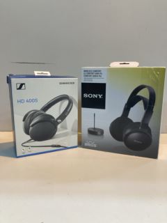 SENNHEISER HD 400S HEADPHONES & SONY HEADPHONES