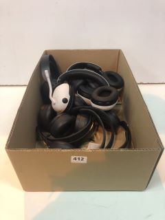 BOX OF GAMING HEADSETS