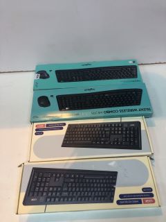 4 X KEYBOARDS INC LOGITECH MOUSE AND KEYBOARD COMBO