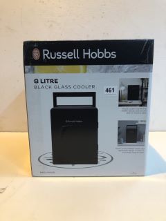 RUSSELL HOBBS 8 LITRE BLACK GLASS COOLER