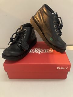 KICKERS KICK HI ZIP LTHR UK SIZE: 6 OLDER