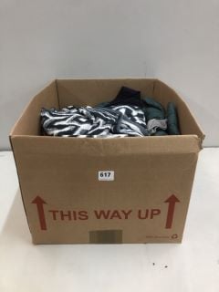 BOX OF ASSORTED CLOTHES INC BLUE JACKET
