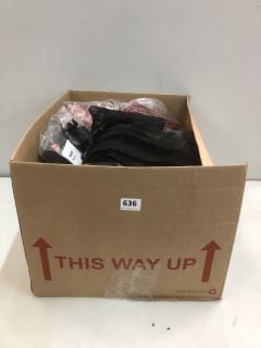 BOX OF ASSORTED CLOTHES INC VERY BLACK TOP