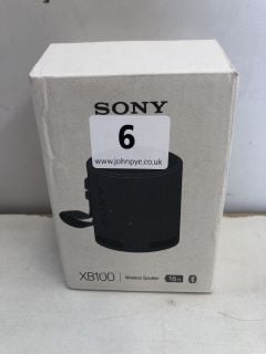 SONY WIRELESS SPEAKER MODEL NO:XB100