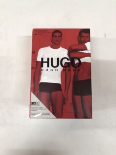 HUGO BOSS 2 TWIN PACK CREW NECK T SHIRTS SIZE:UK M