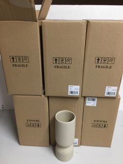 12 X CERAMIC VASES IN SAND - TOTAL RRP Â£48