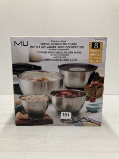 MIU 8-PIECE STAINLESS MIXING BOWL SET