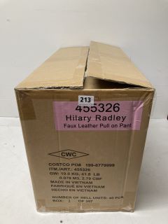 BOX OF HILARY RADLEY FAUX LEATHER PULL ON PANTS