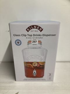 KILNER GLASS CLIP TOP DRINKS DSPENSER