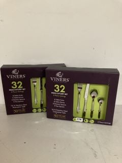 2X VINERS 32 PIECE CUTLERY SET