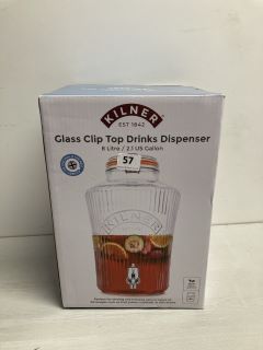 KILNER GLASS CLIP TOP DRINKS DSPENSER