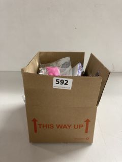 BOX OF ASSORTED ADULT TOYS/ITEMS (18+ ID REQUIRED)