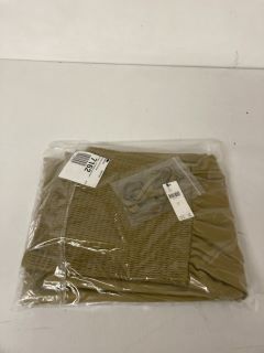 OB P WIDE LEG SMOCKED JUM IN KHAKI SIZE L RRP: £160