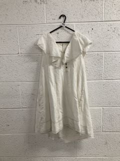 WOMEN'S SLEEVELESS DRESS IVORY SIZE XS RRP: £125