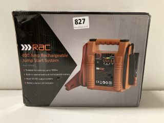 RAC 400 AMP RECHARGEABLE JUMP START SYSTEM