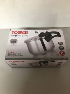 TOWER 3 LITRE STAINLESS STEEL PRESSURE COOKER