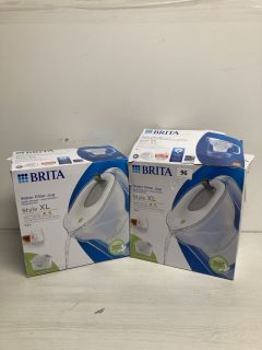 2X BRITA WATER FILTER JUG STYLE XL