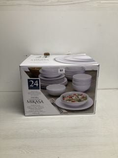 SWIRL MIKASA 24-PIECE PORCELIN DINNERWARE SET