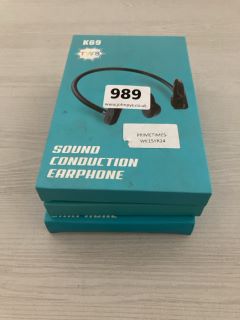 3 X TWS K69 SOUND CONDUCTION EARPHONES