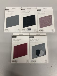 5 X XQISIT SOFT-TOUCH FOLIO CASES