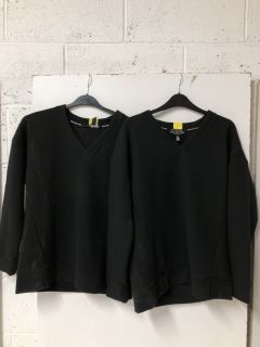 2 X MARC NEW YORK BLACK JUMPERS S