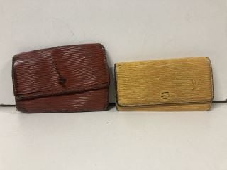 LOUIS VUITTON YELLOW EPI KEY HOLDER CA0011 & LOUIS VUITTON BROWN EPI KEY HOLDER