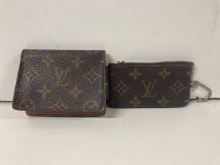 LOUIS VUITTON MONOGRAM KEY CLES COIN POUCH (MISSING ZIP) & LOUIS VUITTON WALLET CT1926