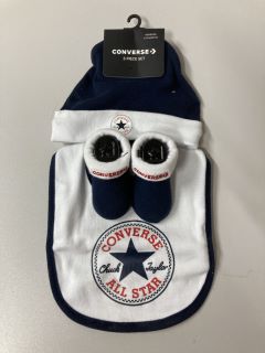 CONVERSE BABY HAT, BOOTS AND BIB SET