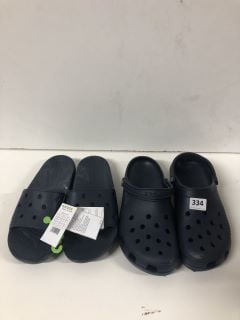 TWO PAIRS OF CROCS TO INCLUDE SIZE 12
