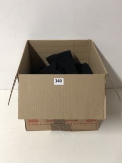 A BOX OF ASSORTED CLOTHING TO INCLUDE JEAN BAILEY JEANS SIZE 18