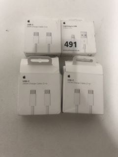 4 X APPLE LIGHTNING TO USB CABLES