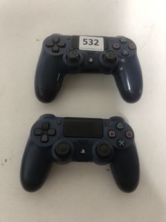 2 X SONY PLAYSTATION 4 DUALSHOCK WIRELESS CONTROLLERS