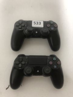 2 X SONY PLAYSTATION 4 DUALSHOCK WIRELESS CONTROLLERS