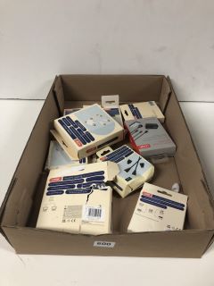 BOX OF LOGIK CABLES AND POWER ADAPTORS