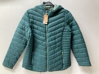 FAT FACE WOMEN'S RUBY PUFFER TEAL GREEN JACKET SIZE UK 16