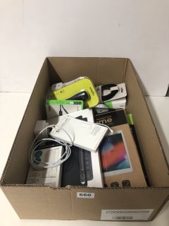 BOX OF TECH TO INCLUDE LASER REMOTED, POWER ADAPTORS ETC