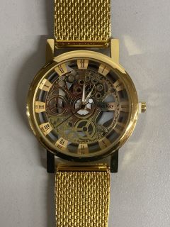 MEYKEY SKELETON FACED GENTS WRISTWATCH