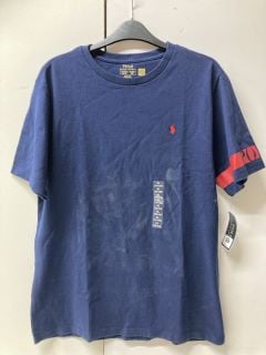 POLO RALPH LAUREN NAVY T-SHIRT SIZE XL (18-20)