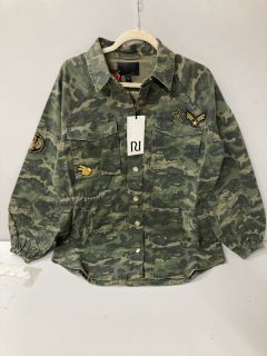 RIVER ISLAND 1980'S MILITARY UTILITARIAN JACKET S