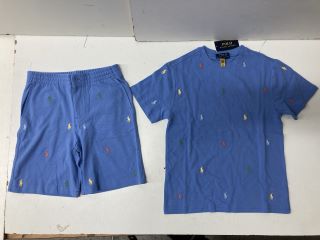 POLO RALPH LAUREN KIDS T-SHIRT & SHORTS SET SIZE M (10-12)