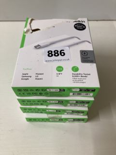 4 X BELKIN LIGHTNING CABLES