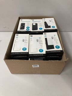 A LARGE BOX OF ASSORTED ZAGG PROTECTIVE SMARTPHONE CASES