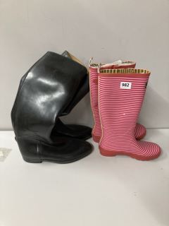 JOULES WELLIES SIZE 5 AND TALL BOOTS SIZE 11