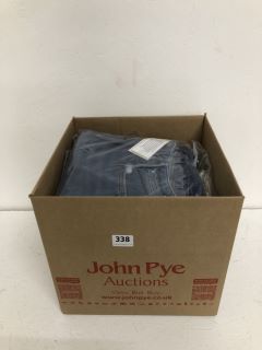 BOX OF ASSORTED DESIGNER CLOTHING IN VARIOUS SIZES & DESIGNS