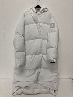 ADIDAS WHITE LONG COAT SIZE 2XL