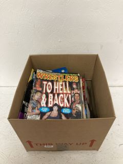 BOX OF ASSORTED WRESTLING MAGAZINES