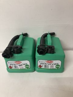 2 X CARPLAN 5L PETROL CANS UNLEADED