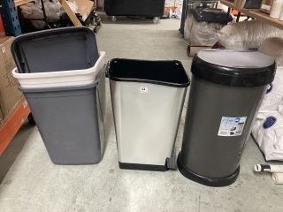 3 X ASSORTED KITCHEN BINS